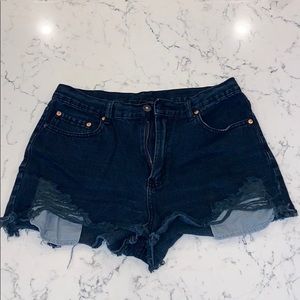 DARK BLUE DENIM SHORT